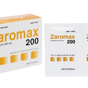 Bột pha hỗn dịch uống Zaromax 200 trị nhiễm khuẩn (24 gói x 1.5g)
