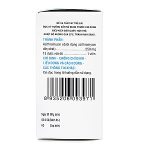 Zaromax 250 trị nhiễm khuẩn (10 vỉ x 6 viên)