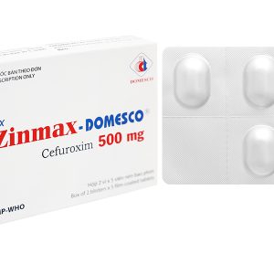 Zinmax-Domesco 500mg trị nhiễm khuẩn đường hô hấp (2 vỉ x 5 viên)