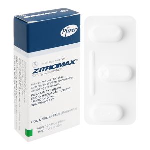 Zitromax 500mg trị nhiễm khuẩn (1 vỉ x 3 viên)