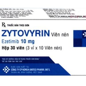 Zytovyrin 10mg điều trị rối loạn mỡ máu (3 vỉ x 10 viên)