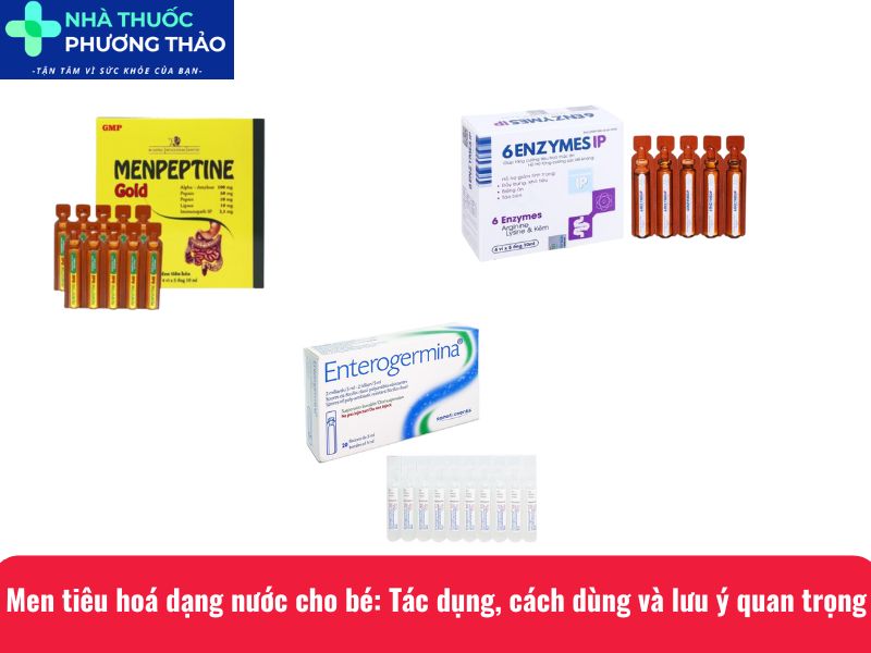 men tiêu hóa dạng nước cho bé