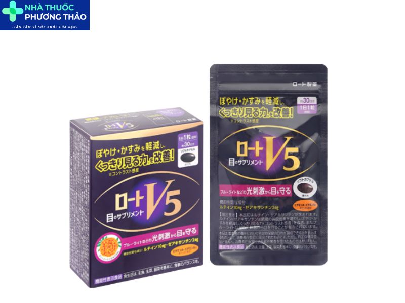 Viên uống bổ mắt Rohto V5 là thực phẩm bảo vệ sức khỏe được sản xuất tại Nhật Bản