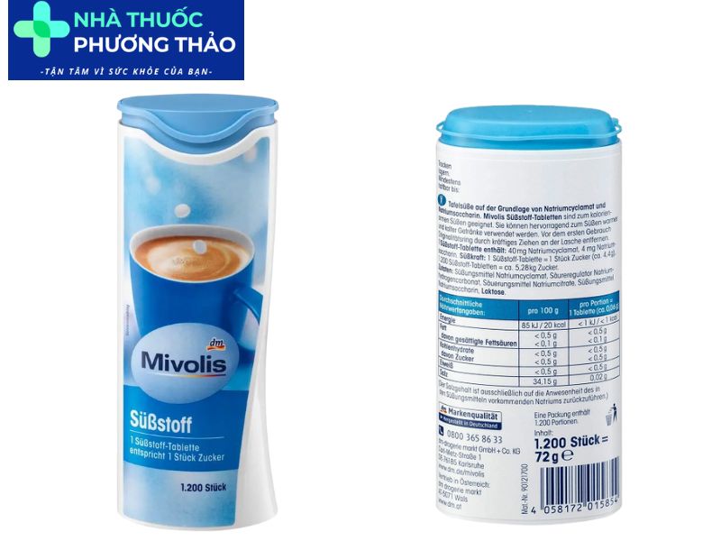 Đường ăn kiêng Mivolis Substoff dạng viên và dạng lỏng 